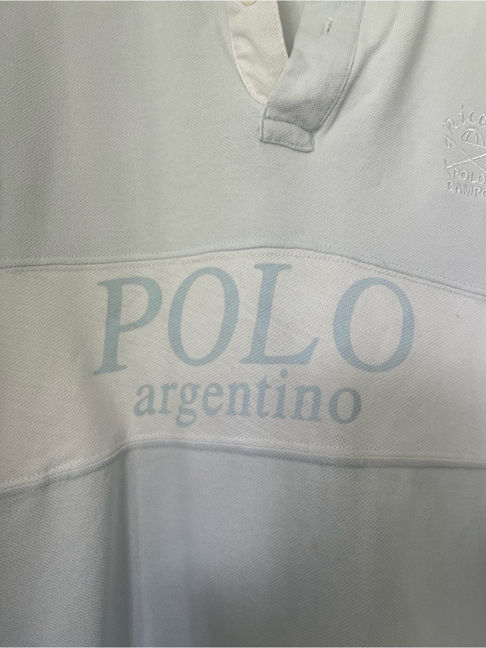 Men's Light Blue Rugby Polo ShirtArgentino - Picture 4 of 6